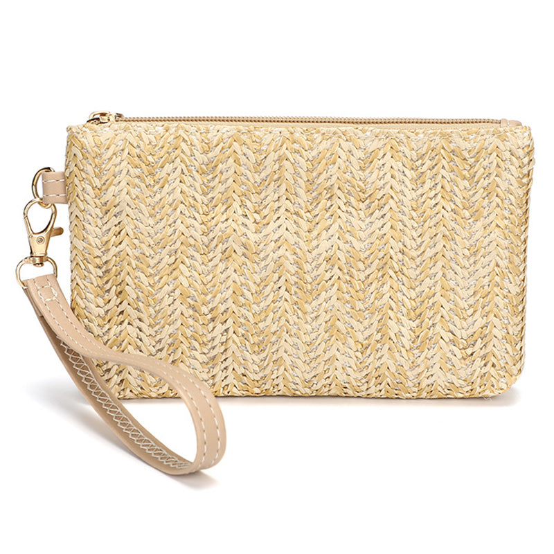 PE PP Woven Texture Clutch Wrist Carrying Bag Cell Phone Pouch Handmade Bag Purse Wristlet Wallet PE PP Woven Texture Clutch Wrist Carrying Bag Cell Phone Pouch Handmade Bag Purse Wristlet Wallet